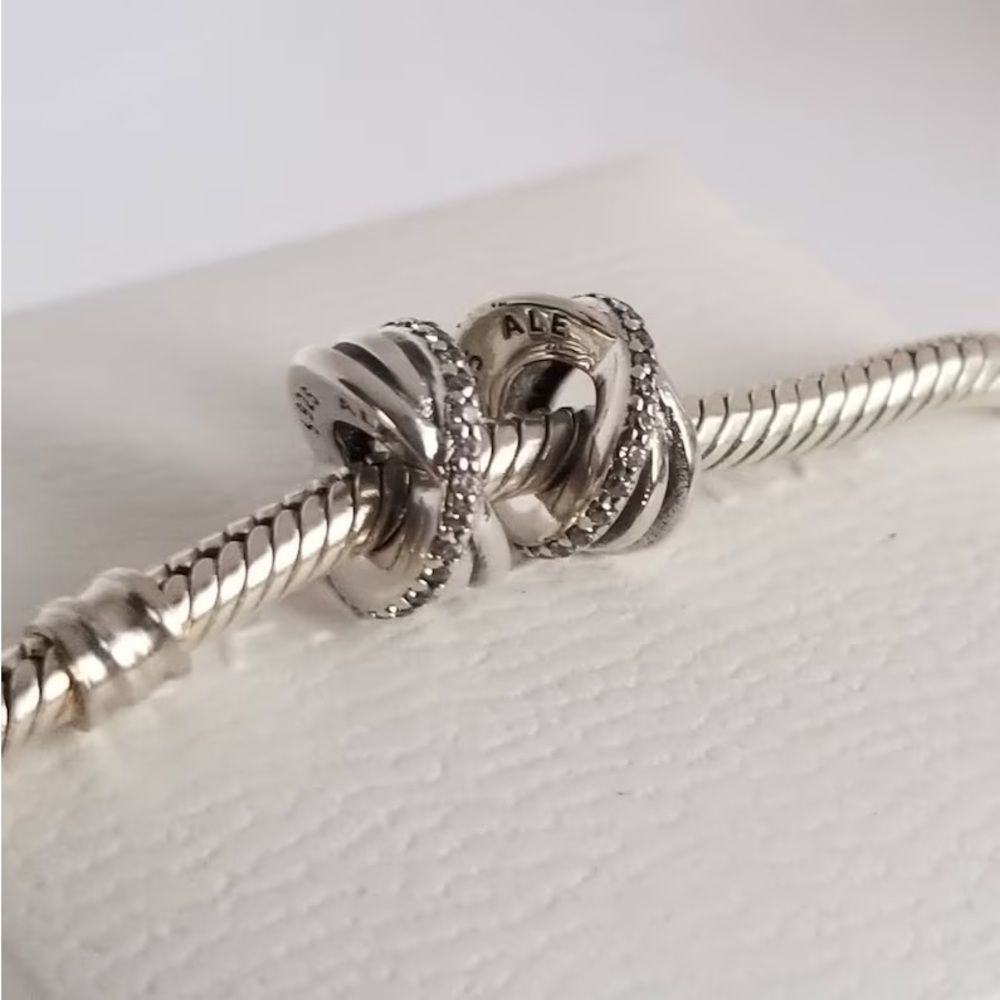 2 PANDORA Spacers Galaxy Sterling Silver in a gift box #189 - Picture 2 of 4
